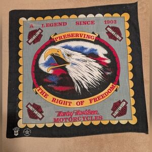Vintage Authentic Harley-Davidson® Preserving The Right Of Freedom Eagle Bandana
